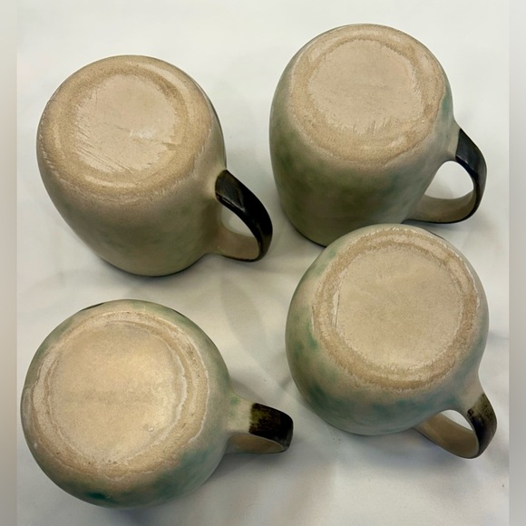 Set of 4 Vintage Chatham Potters Pottery USA Coffee Mugs, Dogwood Flowers - Picture 7 of 7